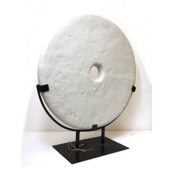 Dekoracja Ozdoba koło betonowe Mystic Biała 50cm